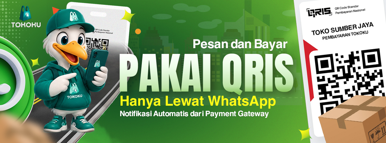 Pesan dan Bayar Pakai QRIS - Hanya Lewat WhatsApp